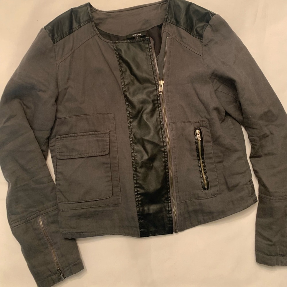 Apt 9 Magnet Twill With Faux Leather Jacket